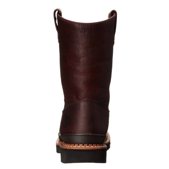 Georgia® Giant Wellington Pull-on work boot Soggy Brown Leather Men’s Size 12 M - Picture 15 of 16